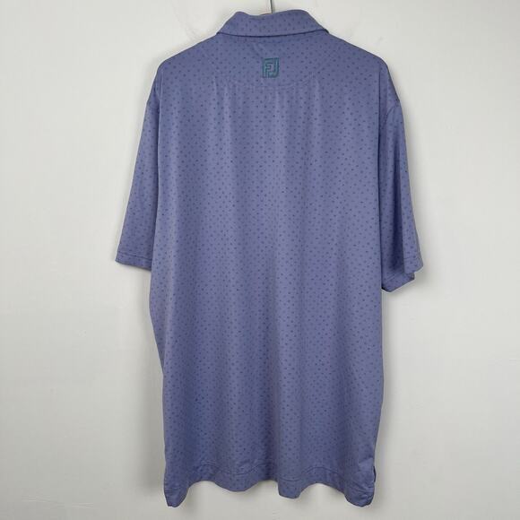 FootJoy Men's L Purple With Circles Performance Golf Polo Shirt - Picture 3 of 7
